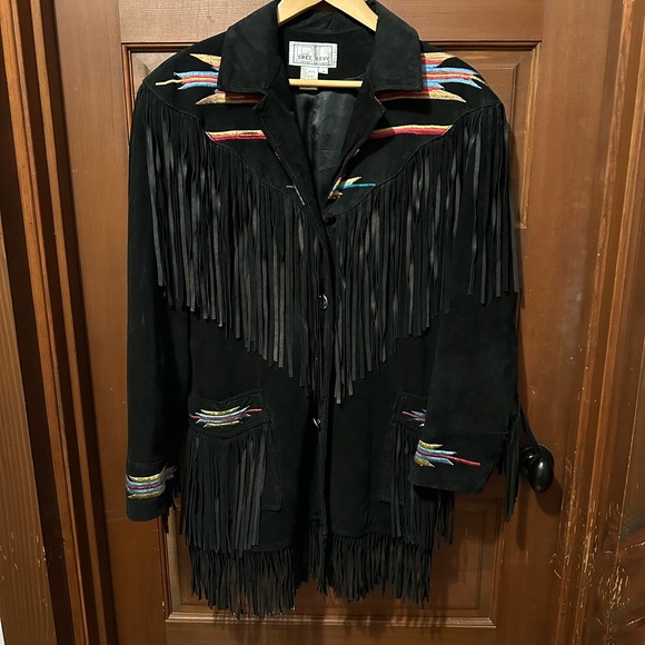Erez Levy Jackets & Blazers - Fabulous Vintage Erez Levy Fringe Jacket Size M